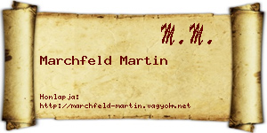 Marchfeld Martin névjegykártya